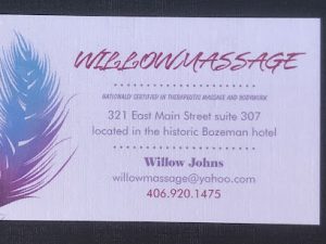 Bozeman Thai Medicine & Bodywork, LLC 2 masajista Willowmassage en Bozeman